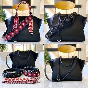 FENDI BUNDLE- 2JOURS BAG + 3 STRAPS + TWILLY
